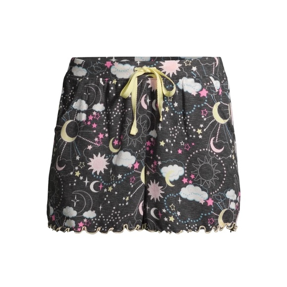 WOMEN’S SLEEP DRAWSTRING MID-RISE RELAXED FIT SIDE POCKET SHORTS - Picture 5 of 6